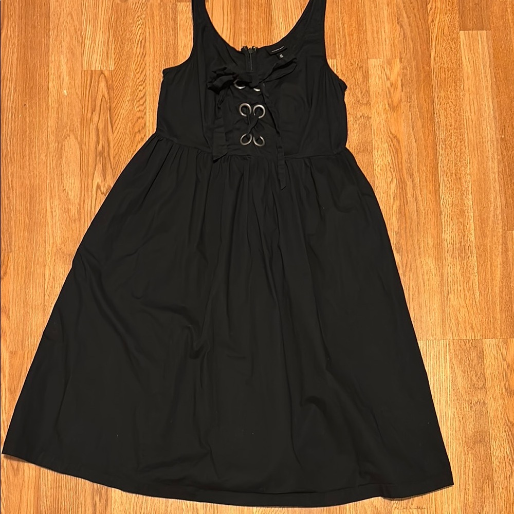 Who What Wear Black Sleeveless Sundress with Scoop Neck
